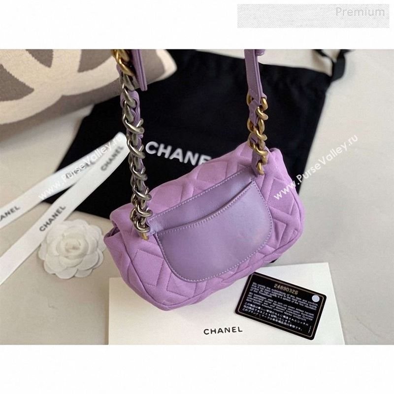 Chanel 19 Quilted Jersey Waist/Belt Bag AS1163 Light Purple 2019 (XING-9123001)