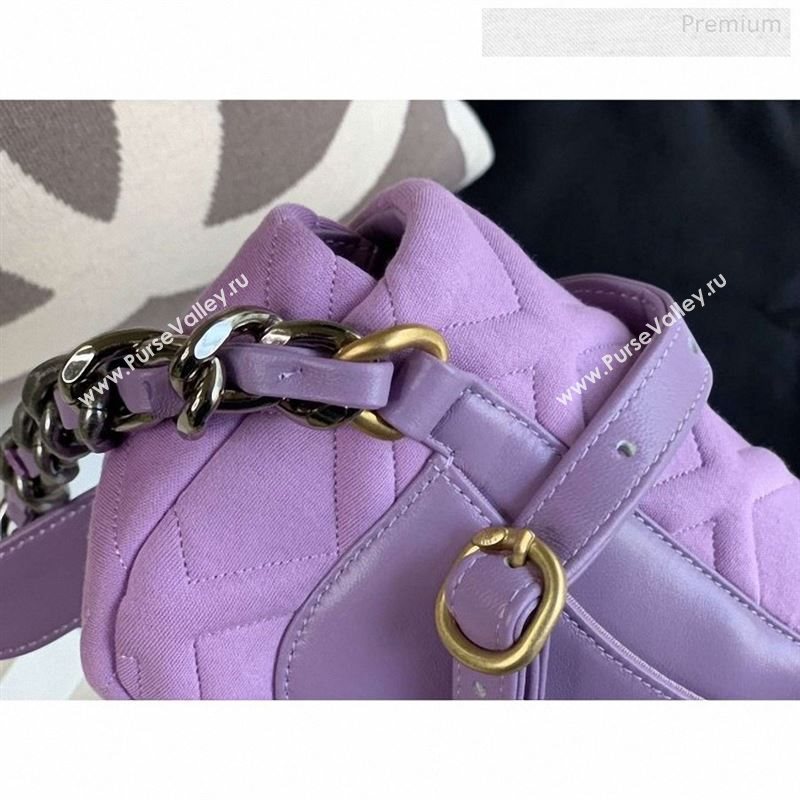 Chanel 19 Quilted Jersey Waist/Belt Bag AS1163 Light Purple 2019 (XING-9123001)