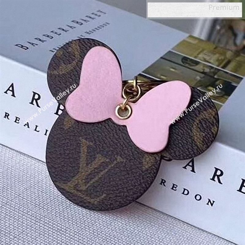 Louis Vuitton Mickey Mouse Bag Charm and Key Holder Pink 2019 (KI-9123006)