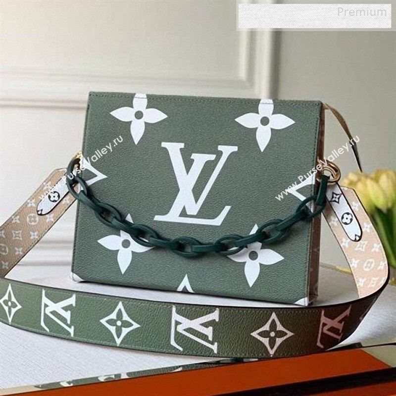 Louis Vuitton Giant Monogram Strap Toilet Pouch XL Green 2019 (KD-9123010)