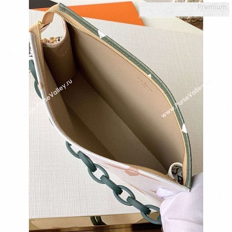 Louis Vuitton Giant Monogram Strap Toilet Pouch XL Green 2019 (KD-9123010)