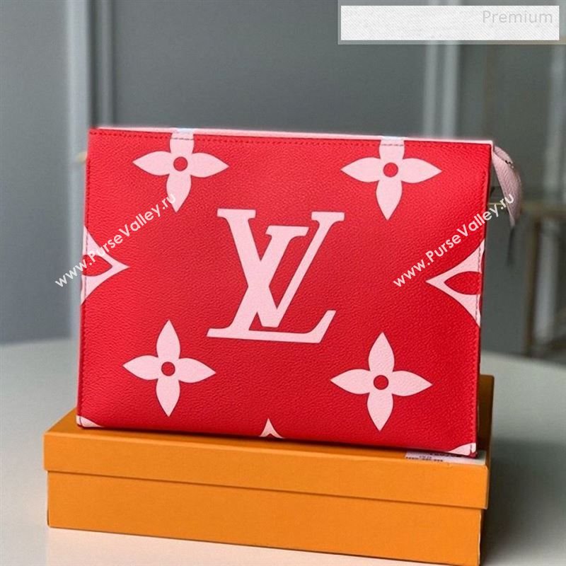 Louis Vuitton Giant Monogram Toilet Pouch XL Red/Pink 2019 (KI-9123012)