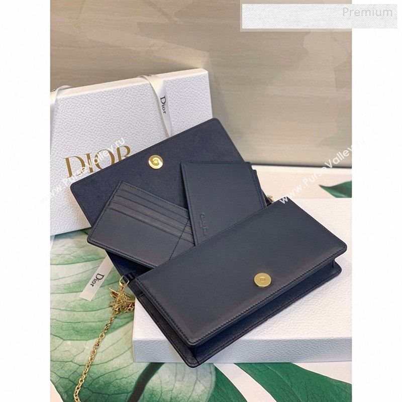 Dior Fuchsia Multicolor Lady Dior Lion Animal Calfskin Chain Clutch 2020 (XXG-9123013)