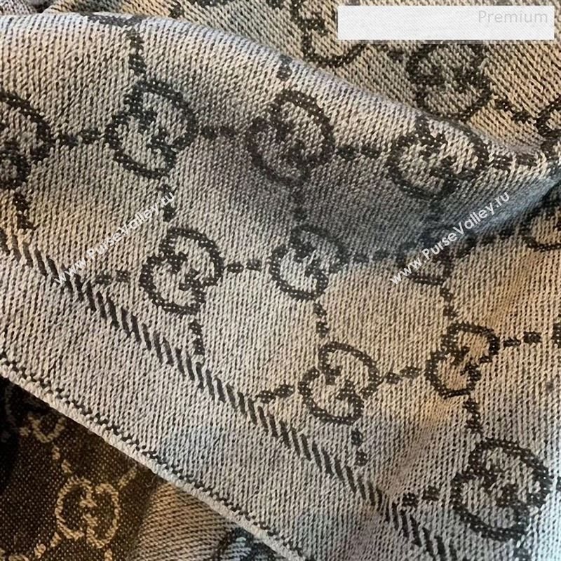 Gucci Wool GG Scarf 45x180cm Black 2019 (WNS-9122633)