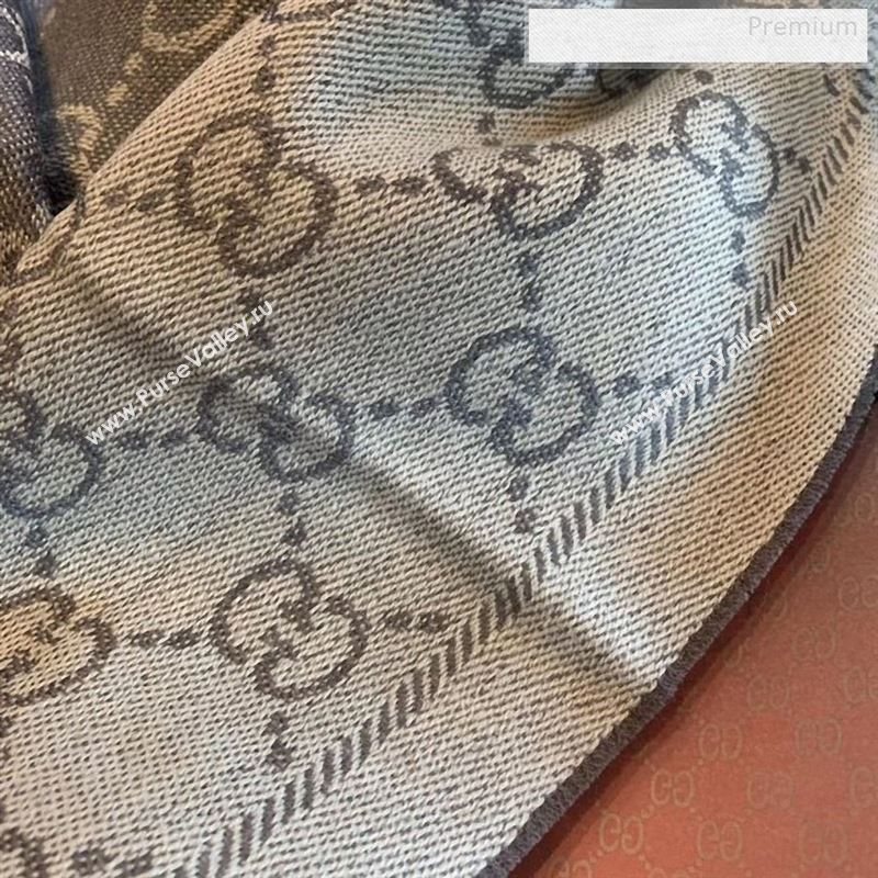 Gucci Wool GG Scarf 45x180cm Light Grey 2019 (WNS-9122634)