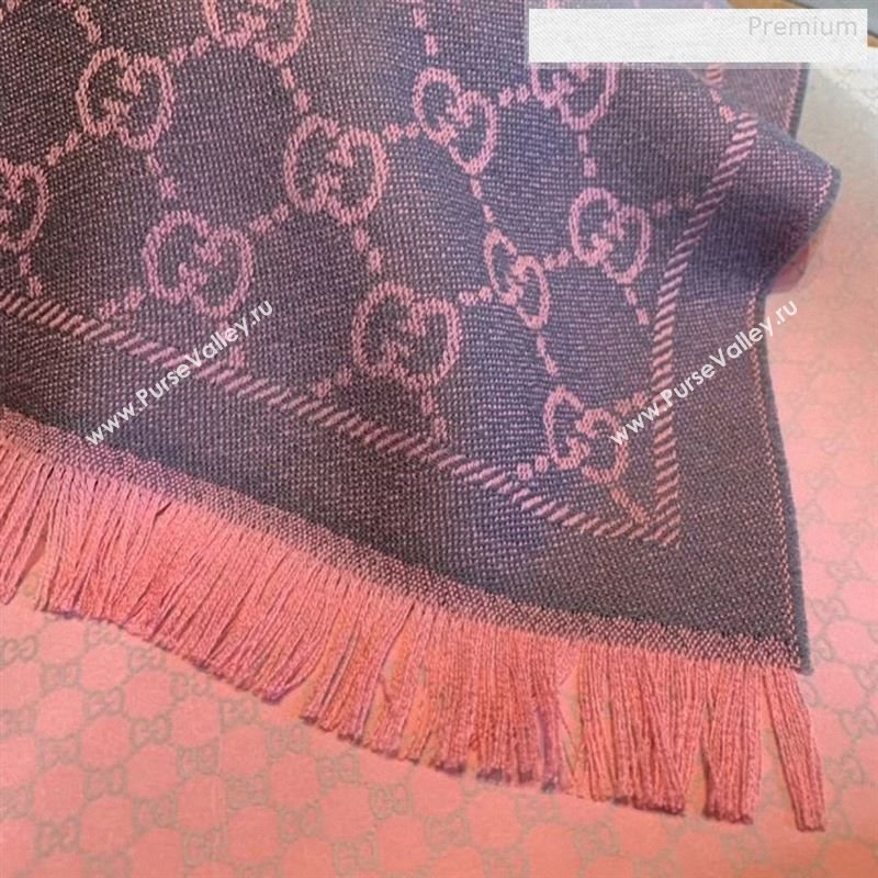 Gucci Wool GG Scarf 45x180cm Pink 2019 (WNS-9122637)