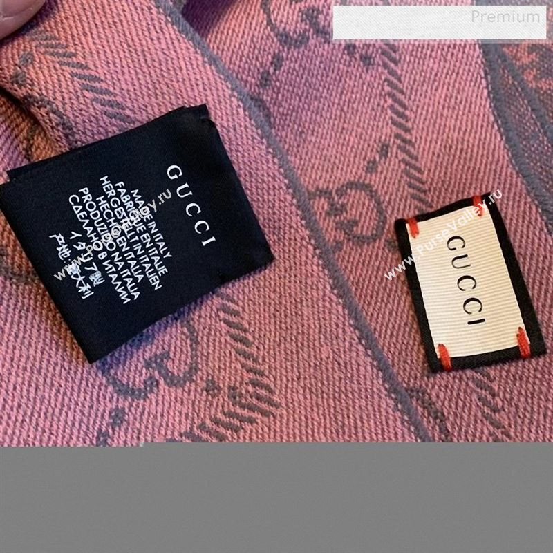 Gucci Wool GG Scarf 45x180cm Pink 2019 (WNS-9122637)