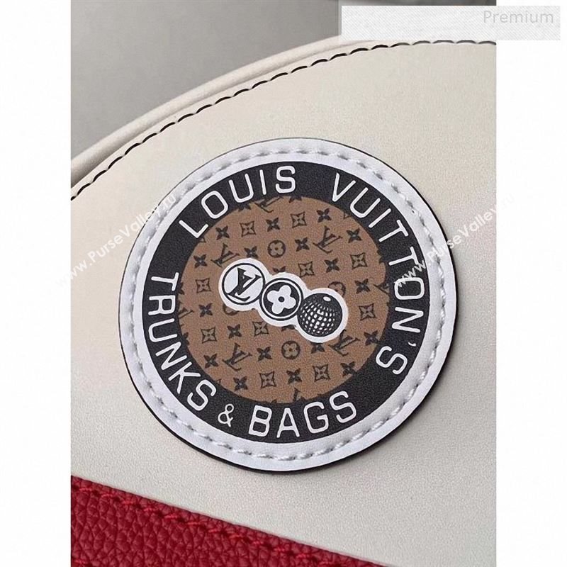 Louis Vuitton Palm Springs PM Sporty Stripe and Patch Backpack M55797 White 2020 (KI-9122702)