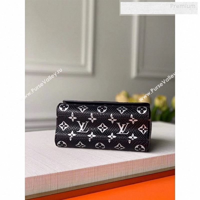 Louis Vuitton Twist PM Monogram Python Leather Bag N96931 Black 2019 (KI-9122706)