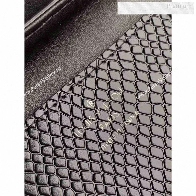 Louis Vuitton Twist PM Monogram Python Leather Bag N96931 Black 2019 (KI-9122706)