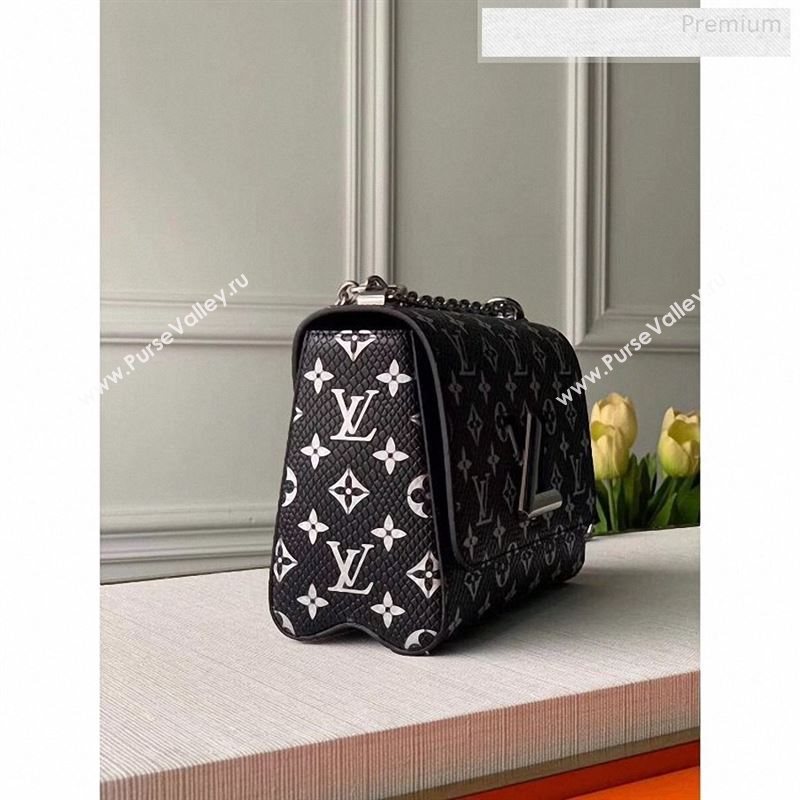 Louis Vuitton Twist MM Monogram Python Leather Bag N50282 Black 2019 (KI-9122707)