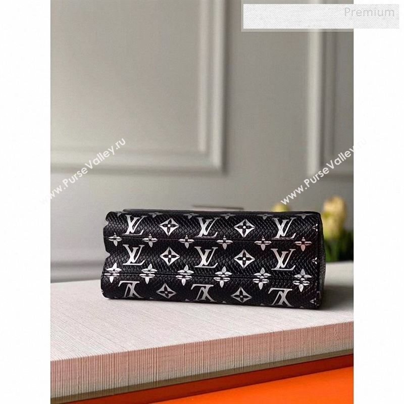 Louis Vuitton Twist MM Monogram Python Leather Bag N50282 Black 2019 (KI-9122707)