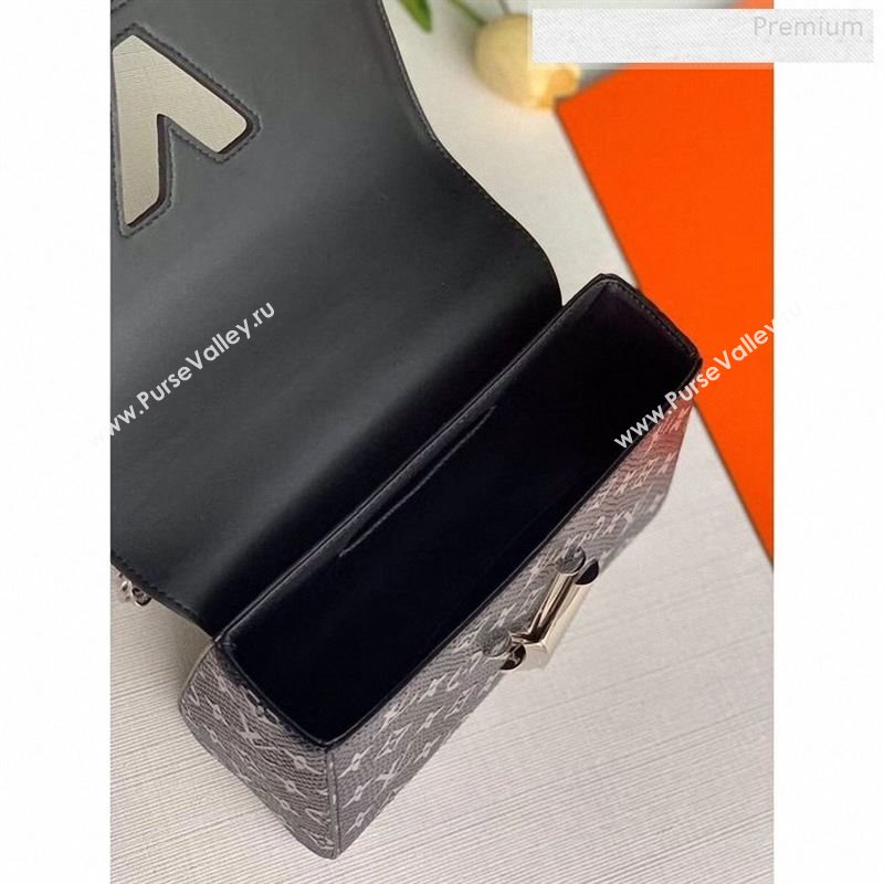 Louis Vuitton Twist MM Monogram Python Leather Bag N50282 Black 2019 (KI-9122707)