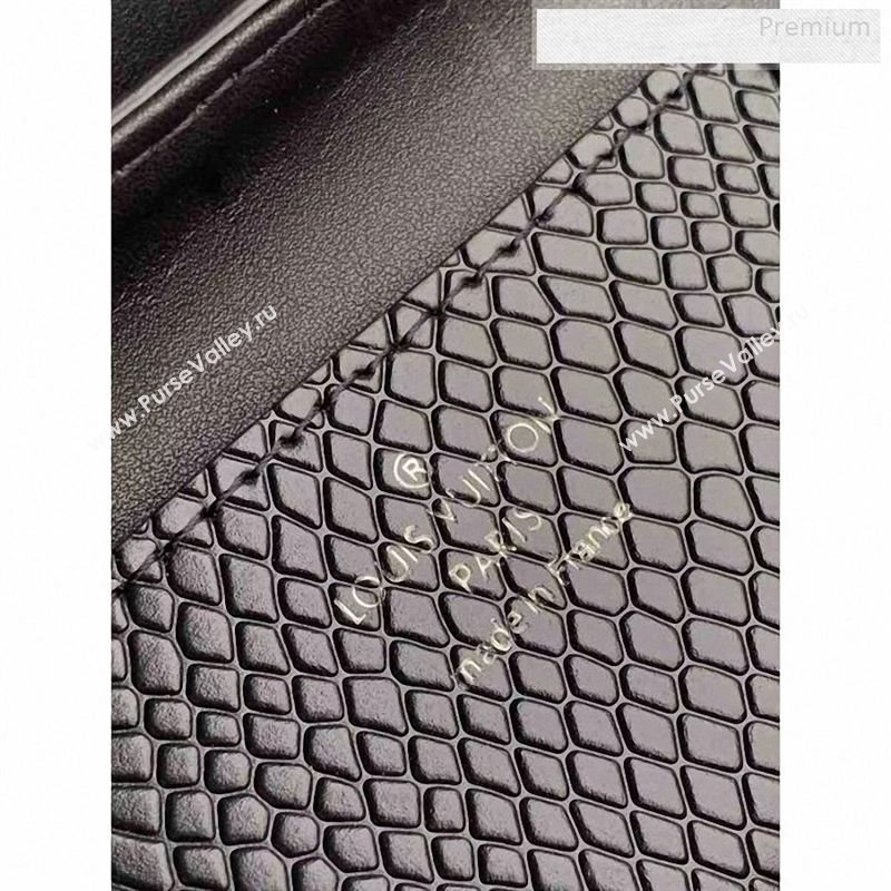 Louis Vuitton Twist MM Monogram Python Leather Bag N50282 Black 2019 (KI-9122707)