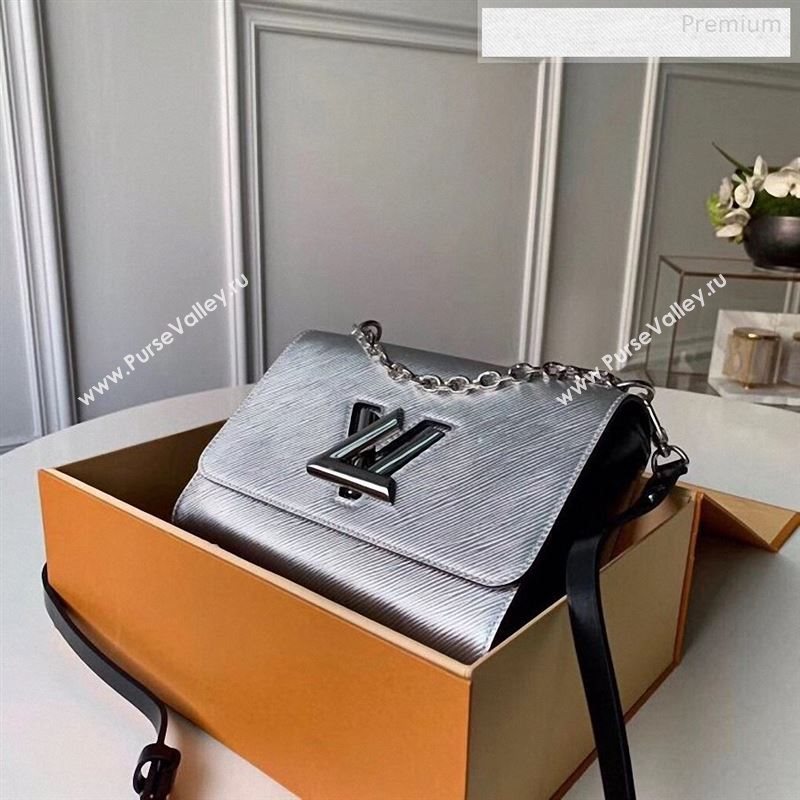 Louis Vuitton Twist MM Epi Leather Bag M55404 Silver 2019 (KI-9122709)