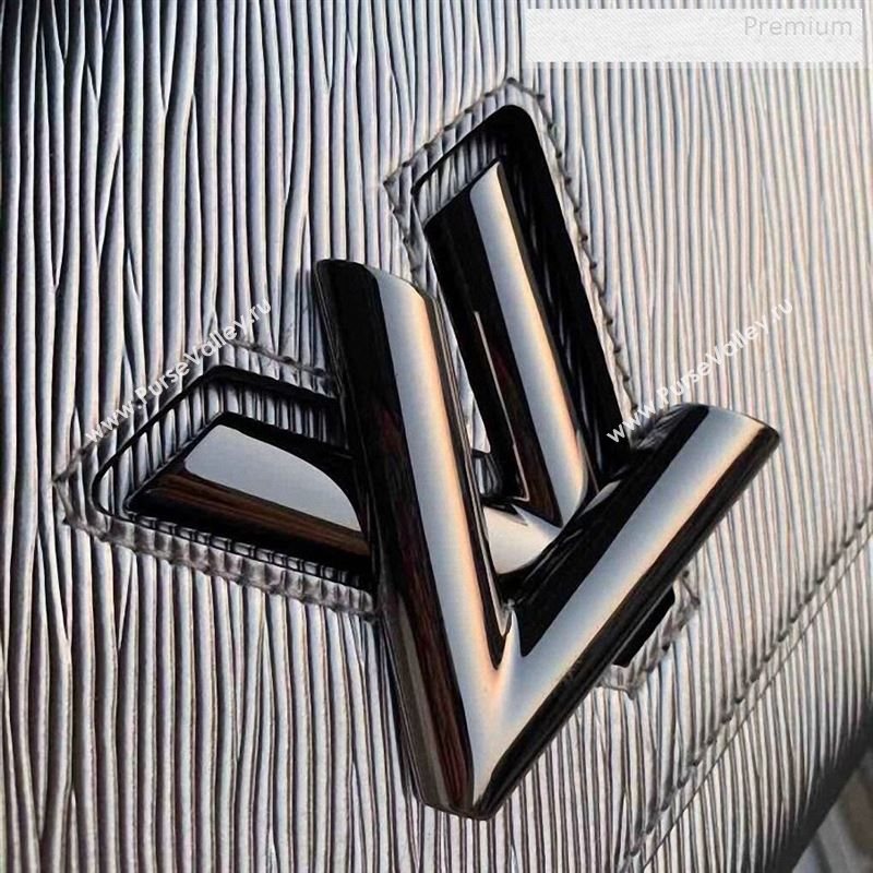 Louis Vuitton Twist MM Epi Leather Bag M55404 Silver 2019 (KI-9122709)