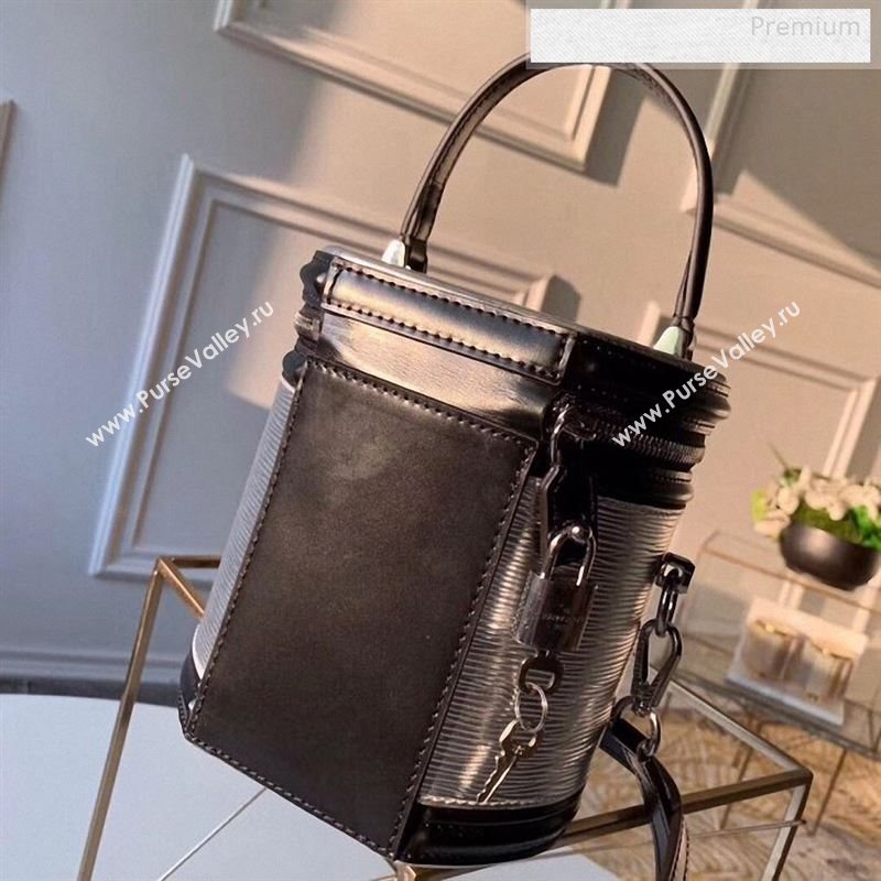 Louis Vuitton Cannes Epi Leather Top Handle Bag M55316 Silver/Black 2019 (KI-9122708)