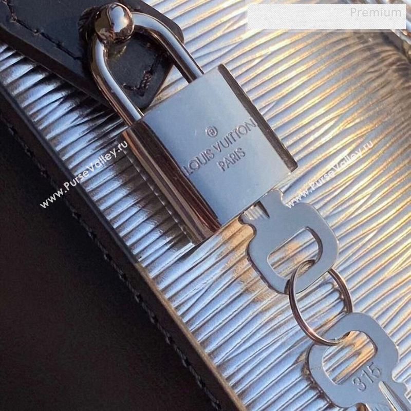 Louis Vuitton Cannes Epi Leather Top Handle Bag M55316 Silver/Black 2019 (KI-9122708)