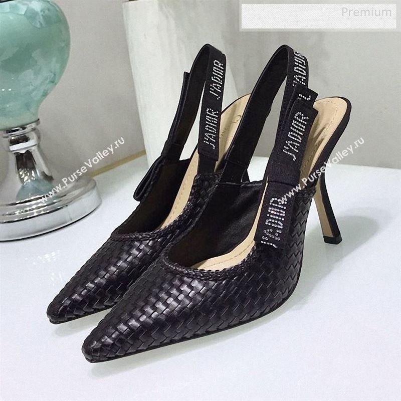 Dior JAdior Slingback High-Heel Pumps in Braided Black Lambskin 2020 (JC-9123125)
