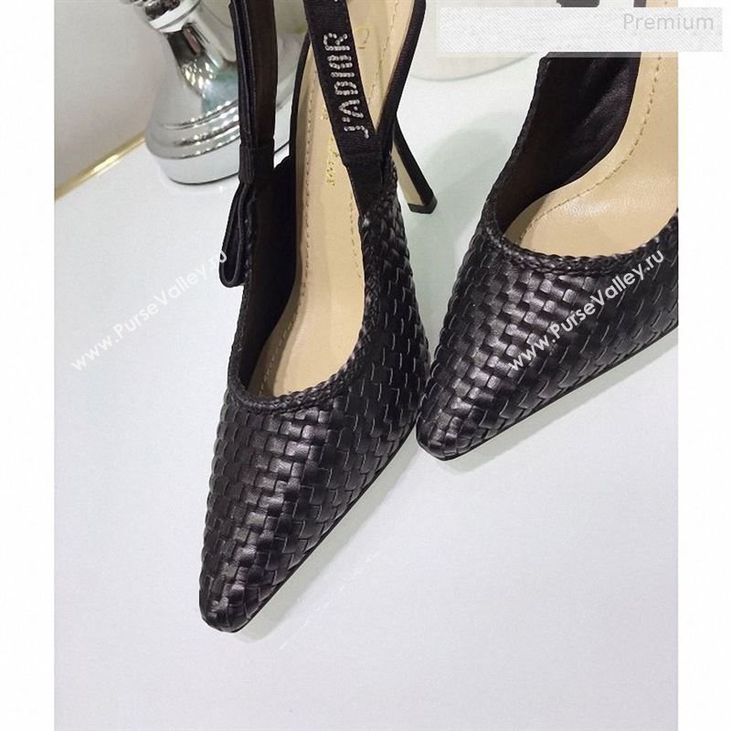Dior JAdior Slingback High-Heel Pumps in Braided Black Lambskin 2020 (JC-9123125)