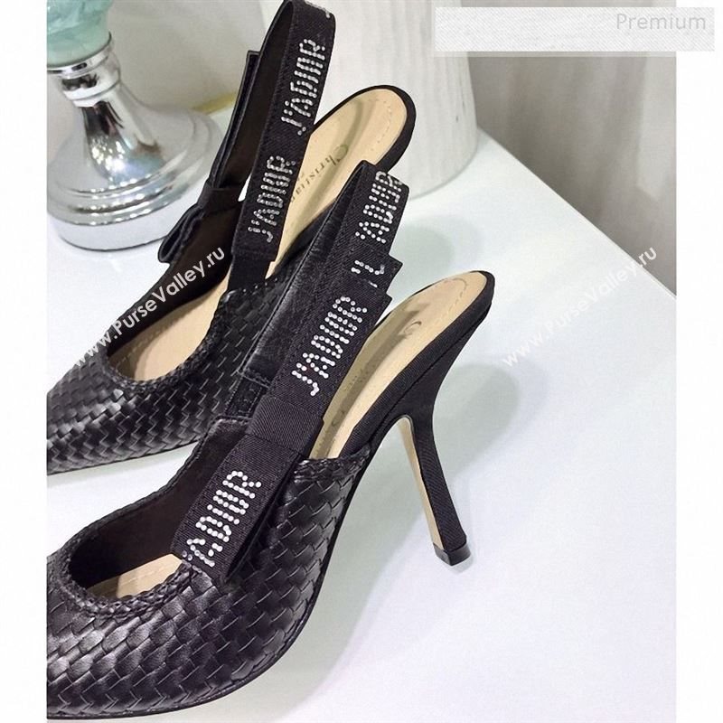 Dior JAdior Slingback High-Heel Pumps in Braided Black Lambskin 2020 (JC-9123125)