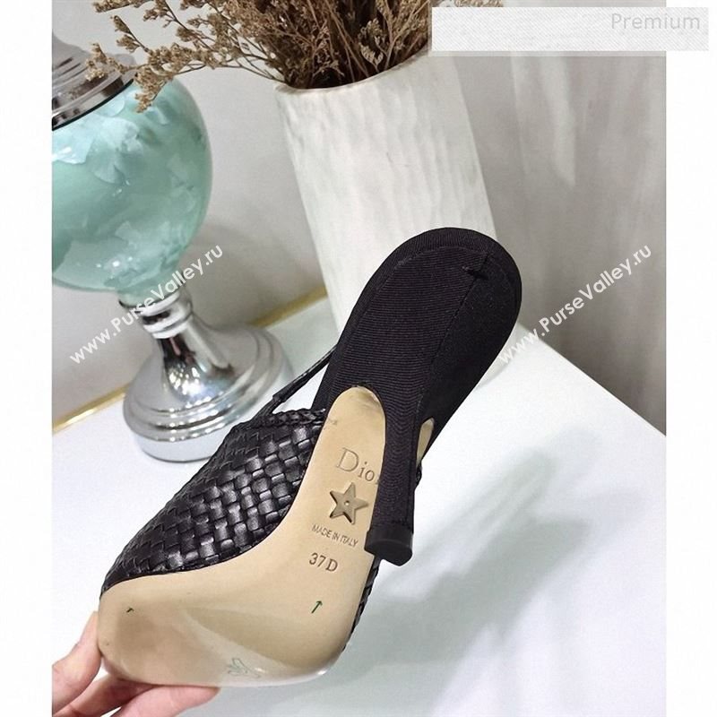 Dior JAdior Slingback High-Heel Pumps in Braided Black Lambskin 2020 (JC-9123125)