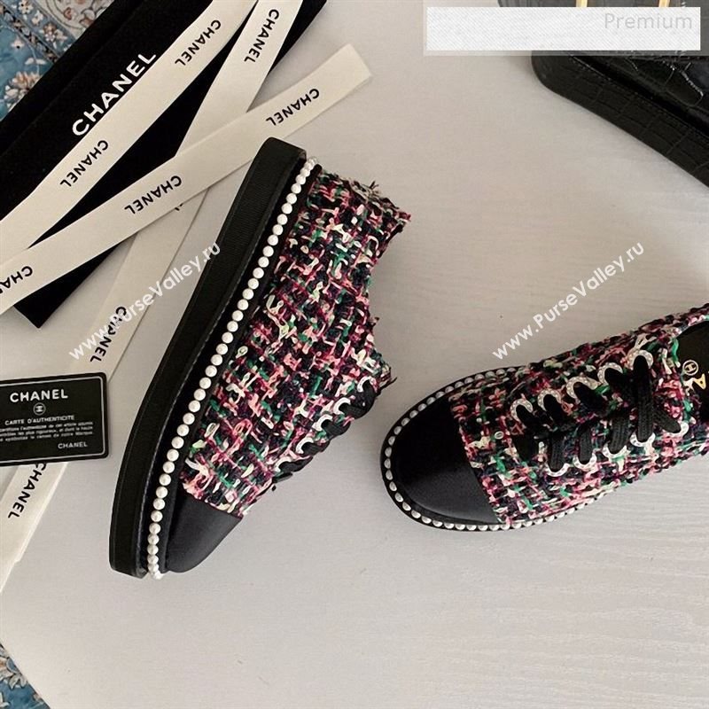 Chanel Pearl Fabric Sneakers Multicolor 2020 (SS-9123129)