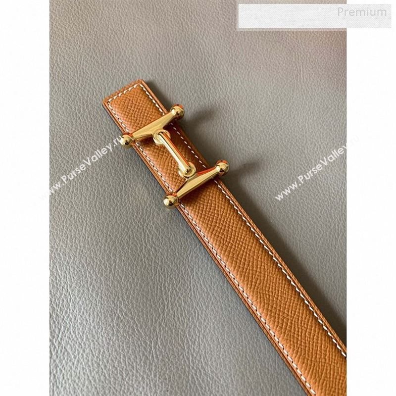 Hermes Reversible Calfskin Belt 24mm with H Buckle (7 Colors) (99-9123134)