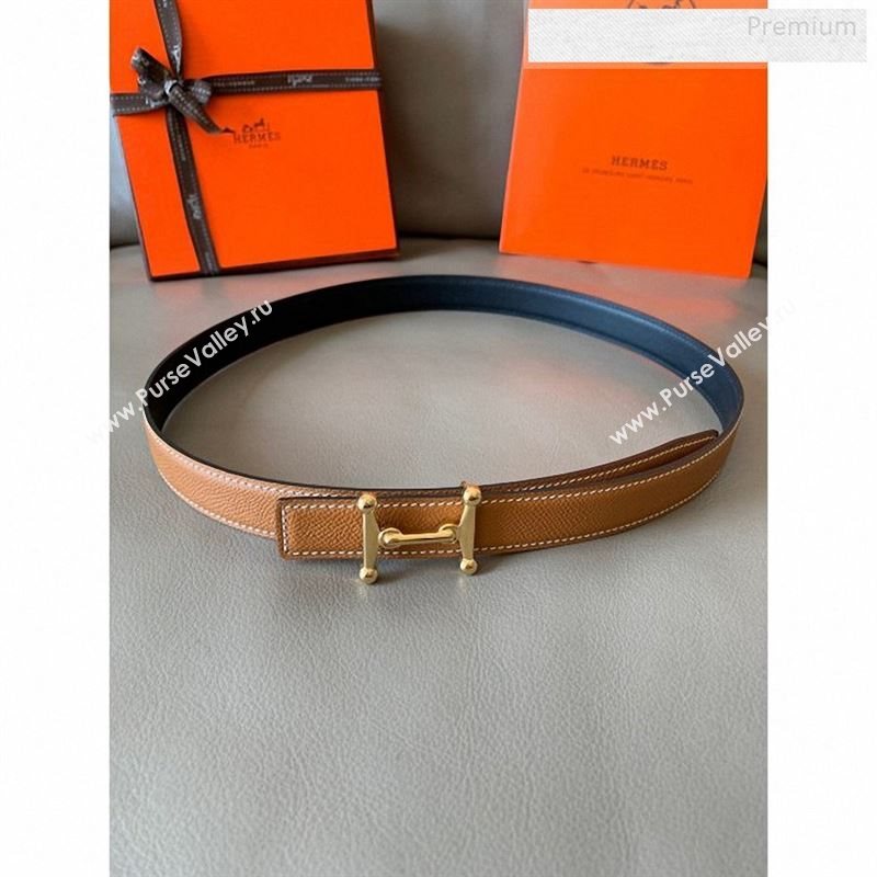 Hermes Reversible Calfskin Belt 24mm with H Buckle (7 Colors) (99-9123134)