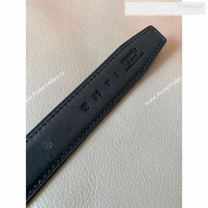 Hermes Reversible Calfskin Belt 24mm with H Buckle (7 Colors) (99-9123134)