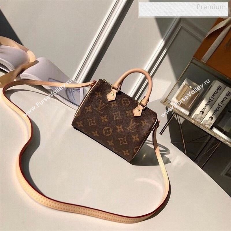 Louis Vuitton Monogram Nano Speedy Top Handle Bag M61252 2019 (KIKI-9122562)