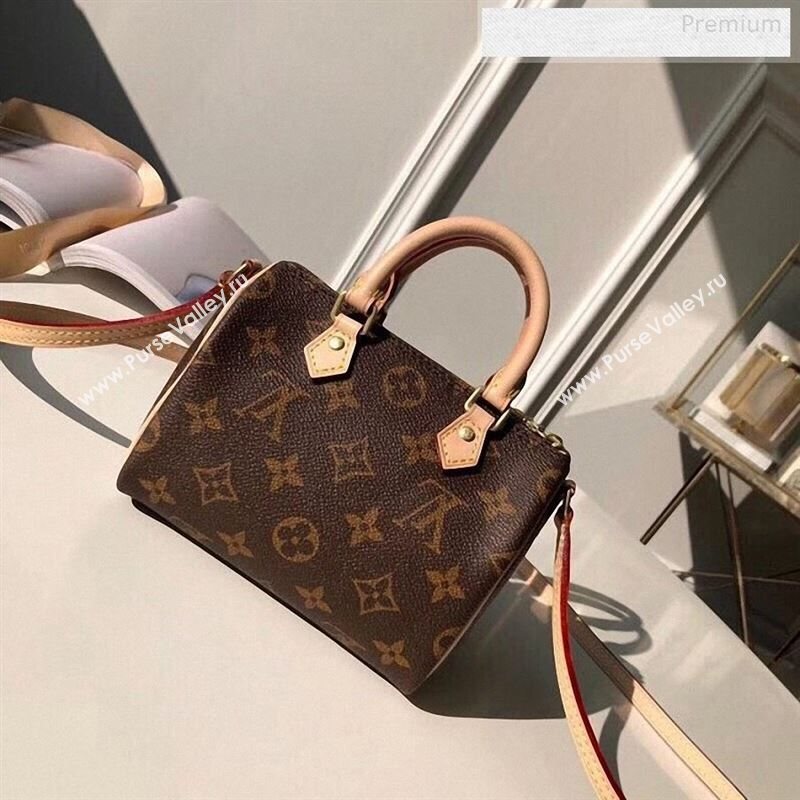 Louis Vuitton Monogram Nano Speedy Top Handle Bag M61252 2019 (KIKI-9122562)