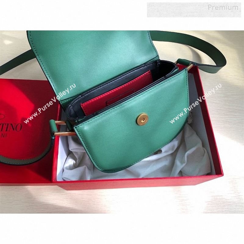 Valentino Supervee Supple Calfskin Maxi-Logo Crossbody Bag 1011S Green 2020 (JD-9123027)