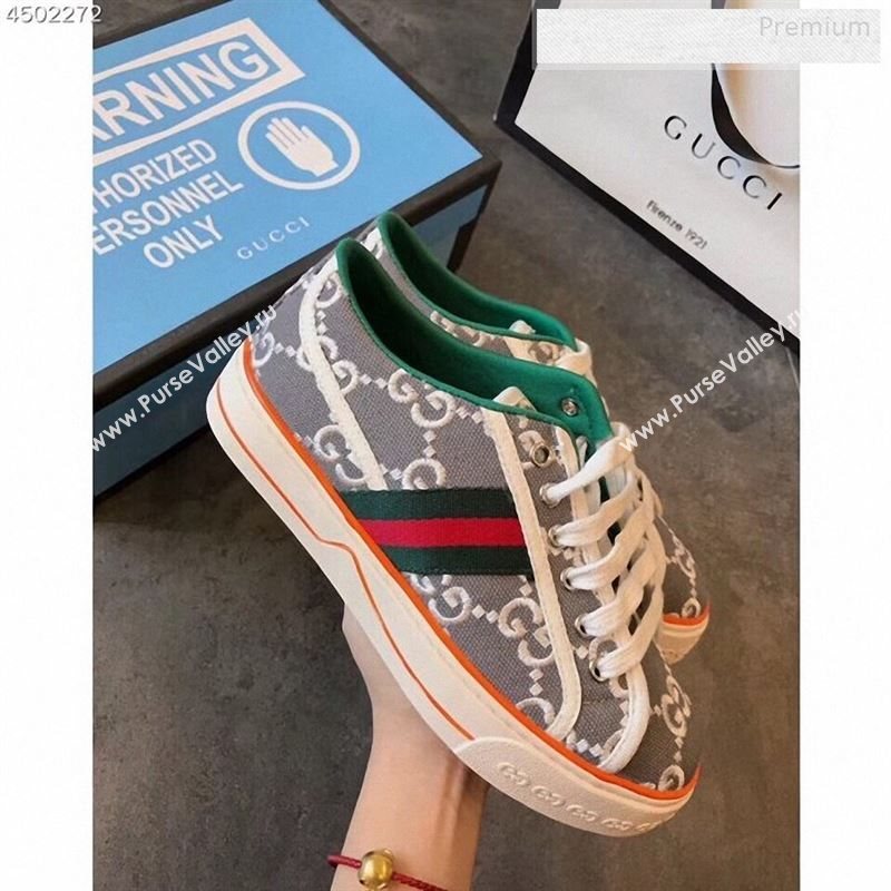 Gucci Disney GG Embroidered Sneakers Grey 2020 (EM-9123111)