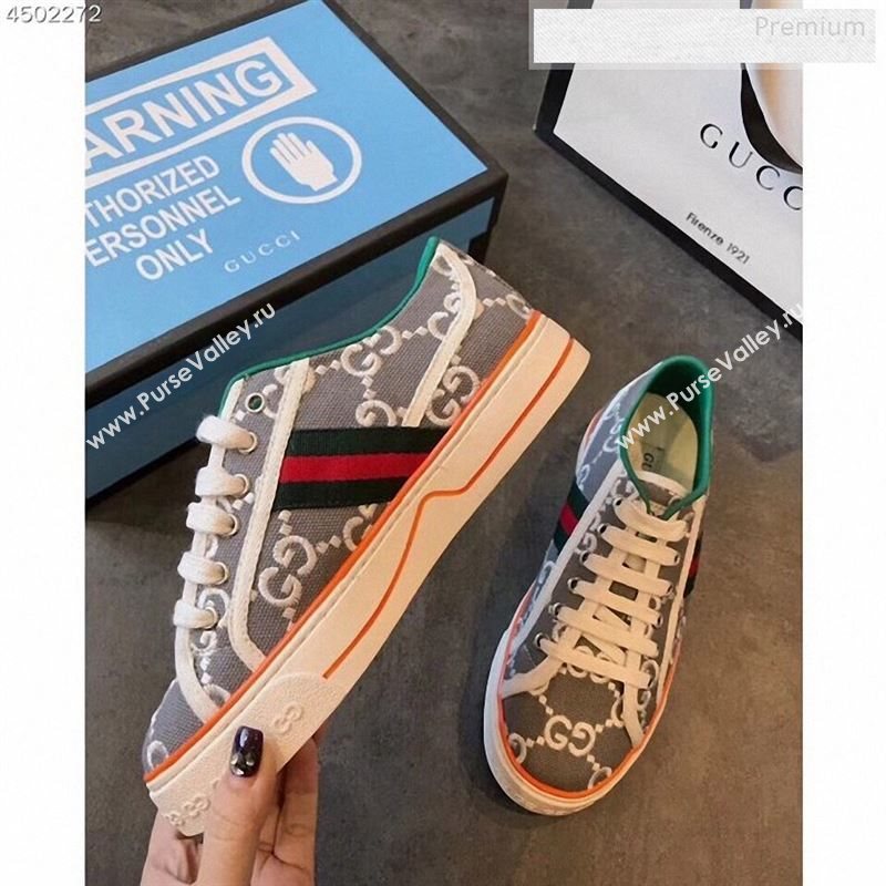 Gucci Disney GG Embroidered Sneakers Grey 2020 (EM-9123111)