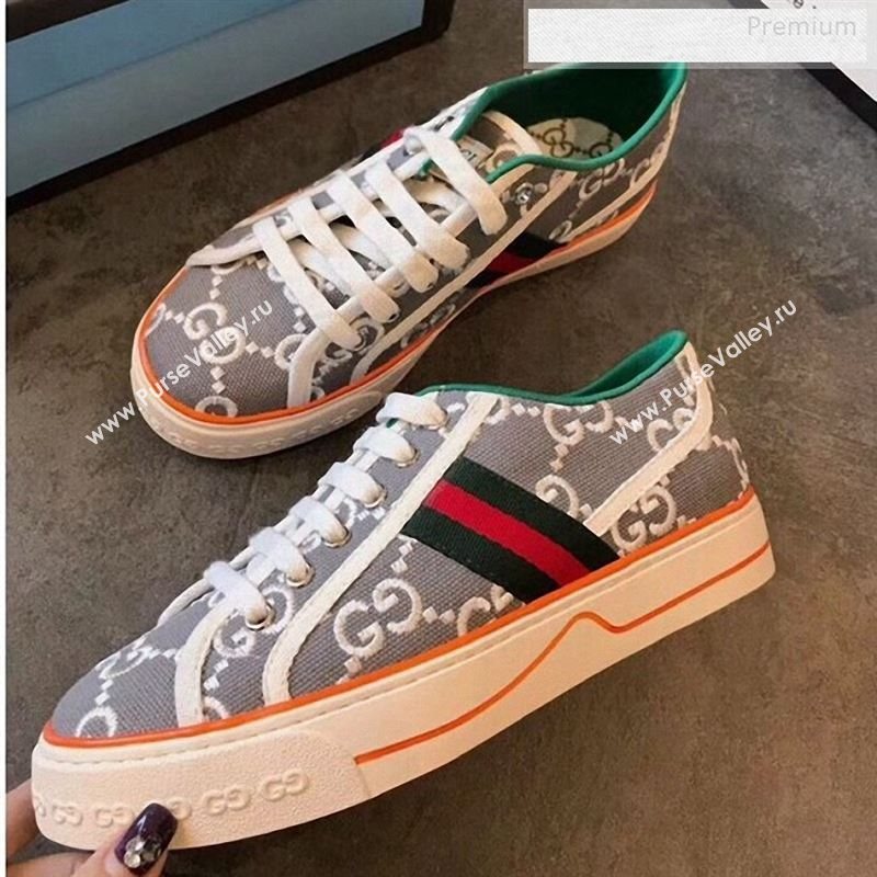 Gucci Disney GG Embroidered Sneakers Grey 2020 (EM-9123111)