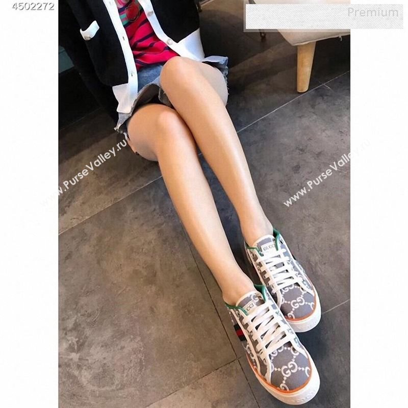 Gucci Disney GG Embroidered Sneakers Grey 2020 (EM-9123111)