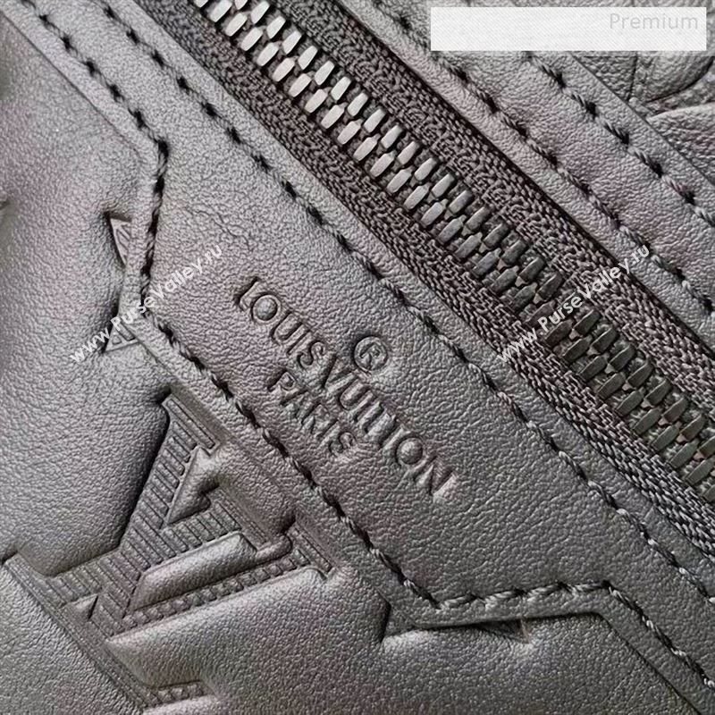 Louis Vuitton Mens Monogram Embossed Double Flat Messenger Bag M44635 Black 2019 (YL-9122345)
