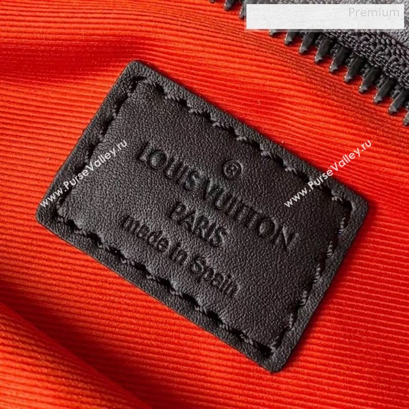 Louis Vuitton Mens Monogram Embossed Double Flat Messenger Bag M44635 Black 2019 (YL-9122345)