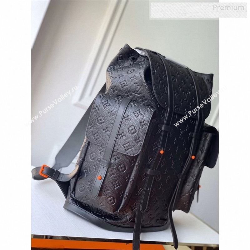 Louis Vuitton Mens Christopher Monogram Embossed Backpack GM M53285 Black 2019 (KD-9122346)