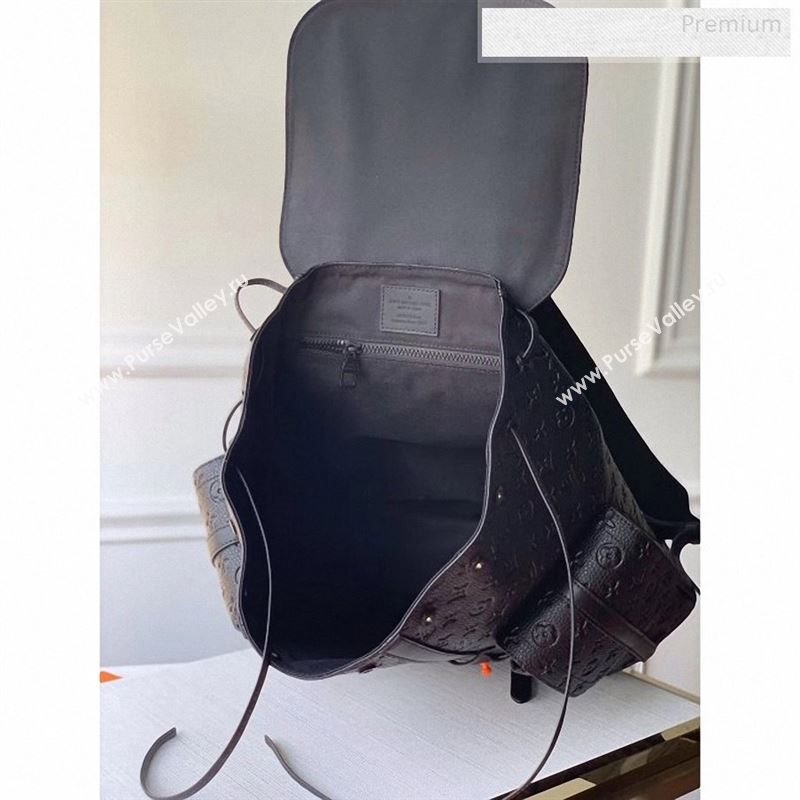 Louis Vuitton Mens Christopher Monogram Embossed Backpack GM M53285 Black 2019 (KD-9122346)