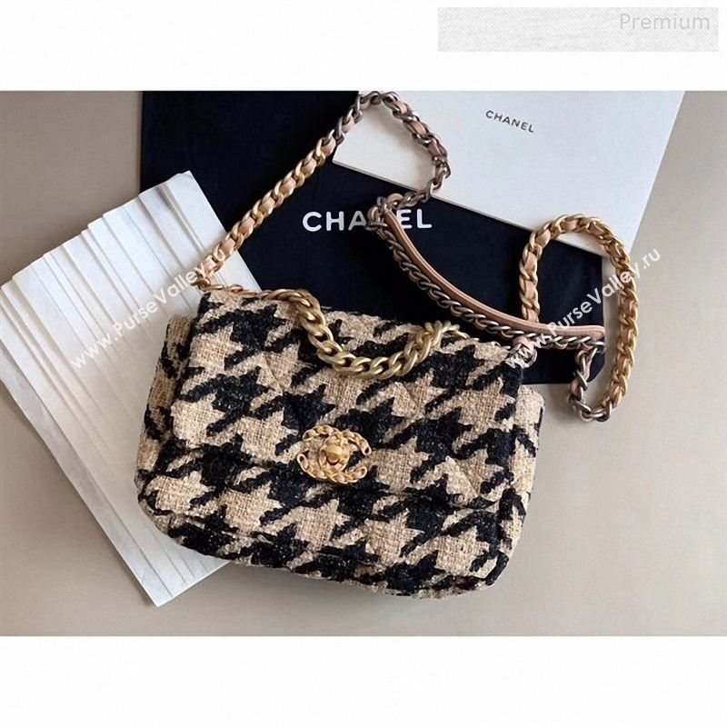 Chanel 19 Tweed Small Flap Bag AS1160 Black/Beige 2019 (X-9122563)