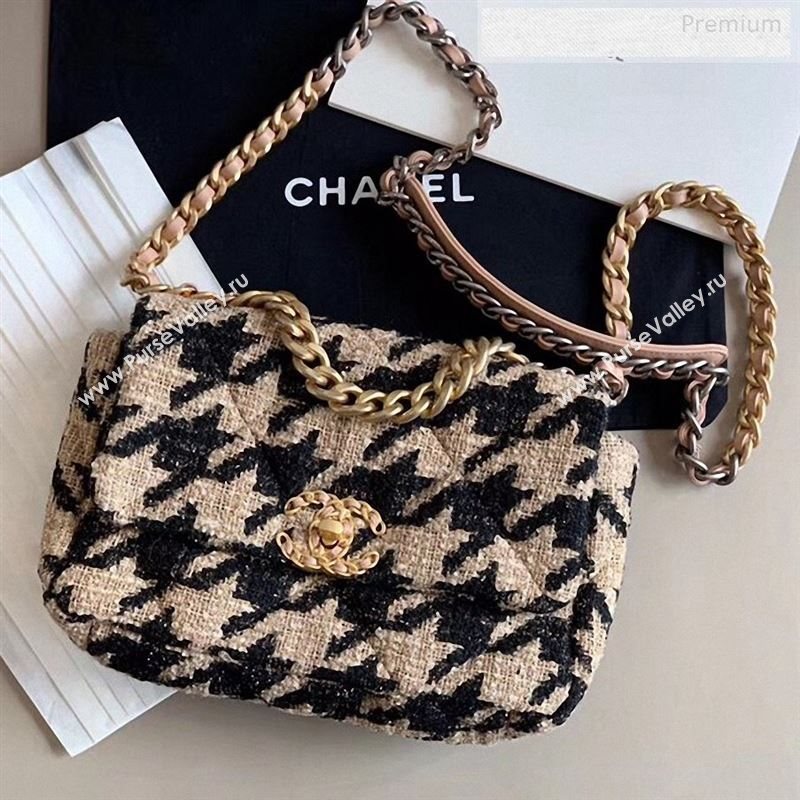 Chanel 19 Tweed Small Flap Bag AS1160 Black/Beige 2019 (X-9122563)