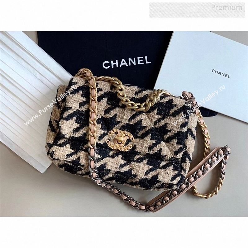 Chanel 19 Tweed Small Flap Bag AS1160 Black/Beige 2019 (X-9122563)