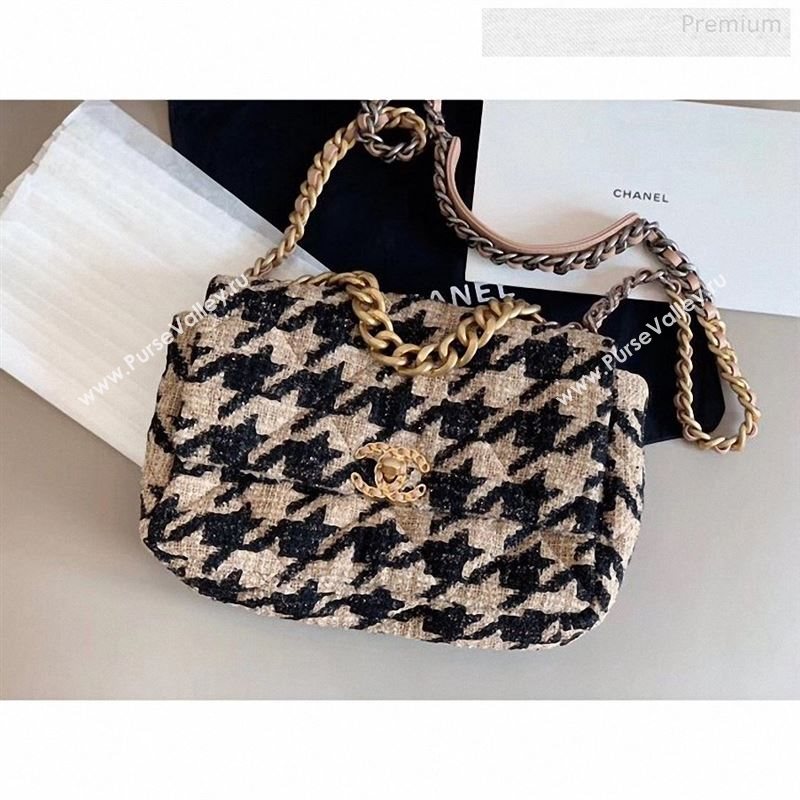 Chanel 19 Tweed Large Flap Bag AS1161 Black/Beige 2019 (X-9122564)