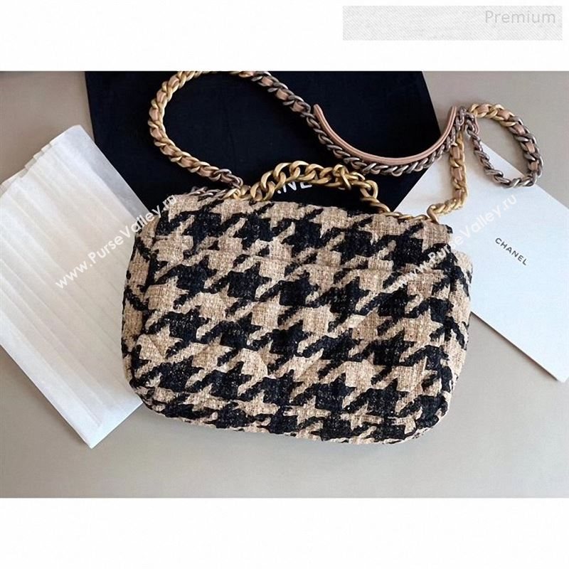 Chanel 19 Tweed Large Flap Bag AS1161 Black/Beige 2019 (X-9122564)