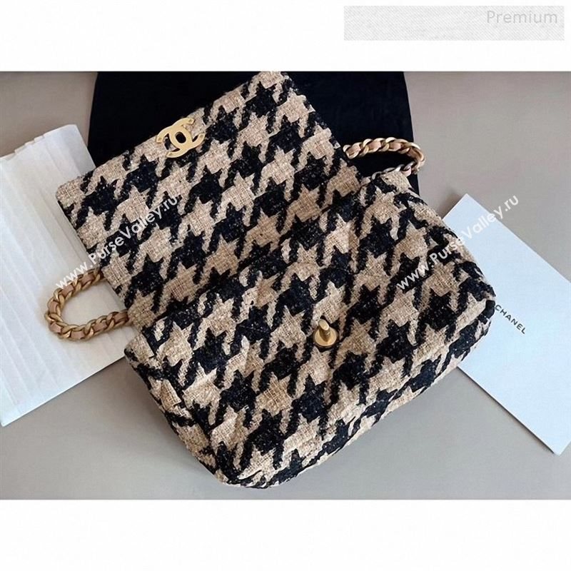 Chanel 19 Tweed Large Flap Bag AS1161 Black/Beige 2019 (X-9122564)
