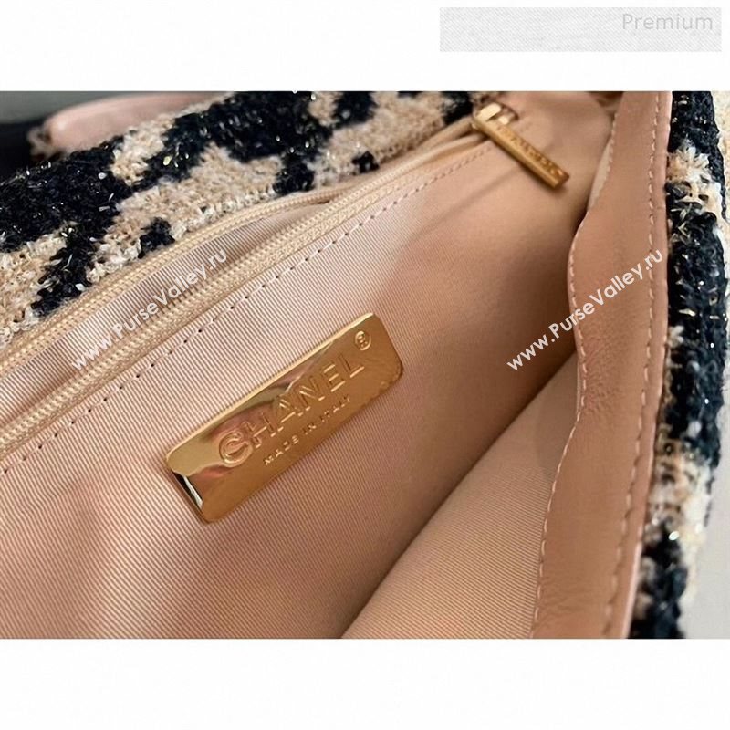 Chanel 19 Tweed Large Flap Bag AS1161 Black/Beige 2019 (X-9122564)