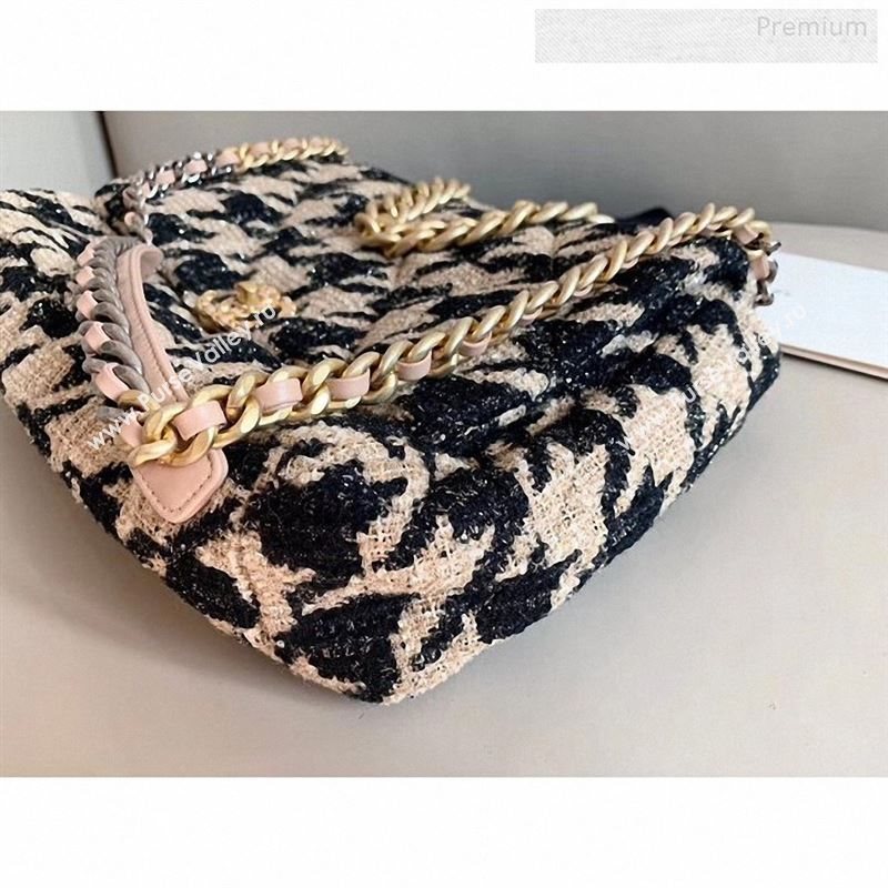 Chanel 19 Tweed Maxi Flap Bag AS1162 Black/Beige 2019 (X-9122565)