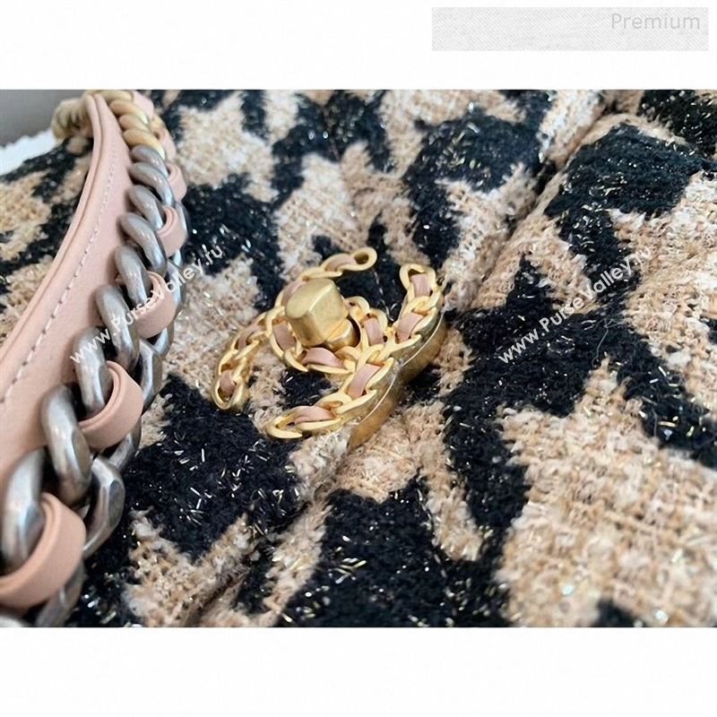 Chanel 19 Tweed Maxi Flap Bag AS1162 Black/Beige 2019 (X-9122565)